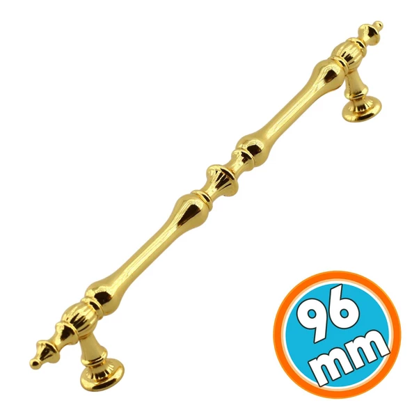 Mobilya Mutfak Dolabı Çekmece Dolap Kulpları Kapak Kulpu Kulbu Gold 96 mm Metal Kulp ürün görseli