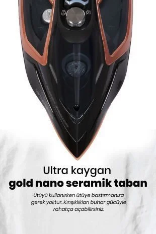 Goldmaster Proline 2600 Watt Seramik Tabanlı Damlama Ve Kireç Önlemeli 180 gr Etkili Şok Buharlı Ütü - 3