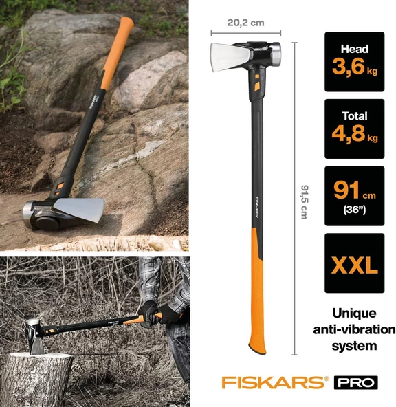 Fiskars 1020220 Yarma Ve Vurma Baltası Xxl 8lb/36" - 4