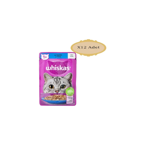 Whiskas Pouch Ton Balıklı Yetişkin Kedi 85GR x 12 Adet