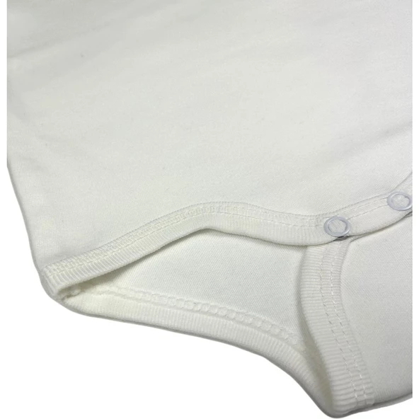 Uzun Kollu %100 Organik Pamuk Bebek Body Çıtçıtlı Zıbın 2'li Paket - 2