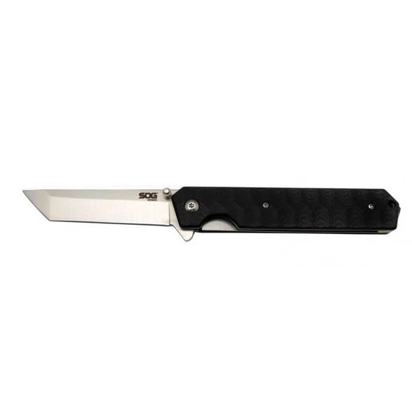 SOG Kendo Tanto 4011 BK Siyah Çakı 21cm - Metal Sap, Otomatik, Kılıflı