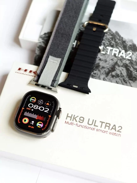 HK9 ULTRA 2 MAX AKILLI SAAT SİYAH RENK KORDON HEDİYELİ - 3