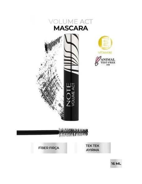 Note Volume Act Black Maskara - 6