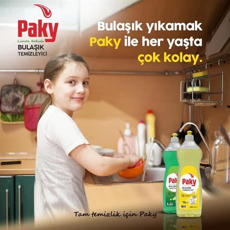 PAKY Elde Bulaşık Deterjanı Yeşil Push Pull 1000 ml - 2