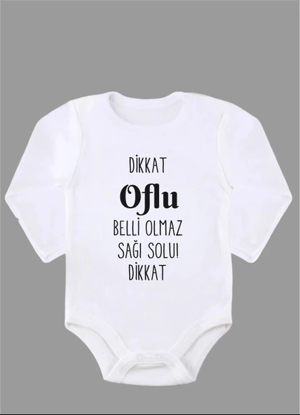 Uzun Kollu %100 Organik Pamuk Baskılı Bebek Body Çıtçıtlı Zıbın ZBN094 - 1