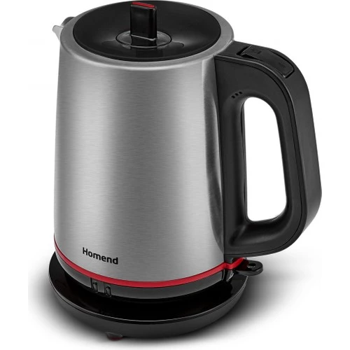 Homend Royaltea 1750H Cam Demlikli Inox Siyah Çay Makinesi - 2