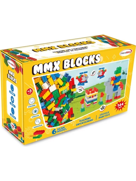 144 Parça Blok Setler Mega Block Set Lego Uyumlu Karton Kutulu