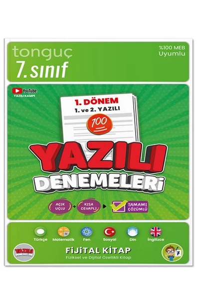 7. Sınıf Yazılı Denemeleri 1. Dönem 1 ve 2. Yazılı - Tonguç Yayınları