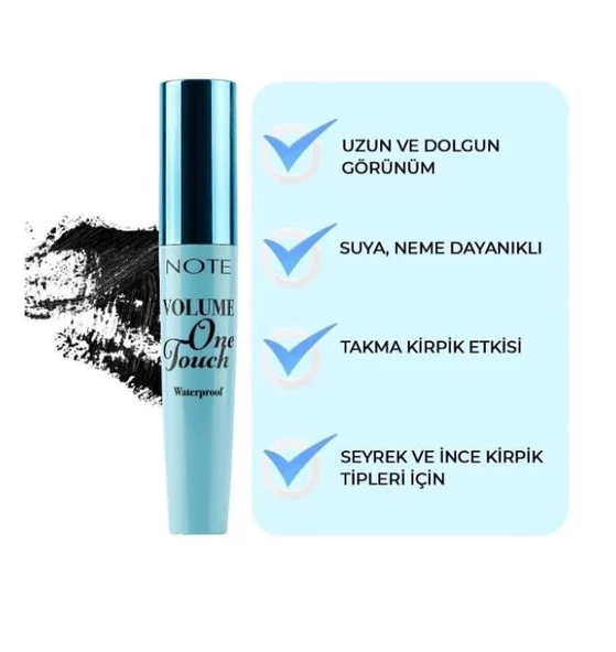 Note Volume One Touch Waterproof Maskara - 5