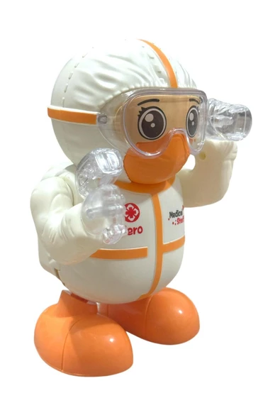Robot Pilli Işıklı Sesli Müzikli Medical Dancing Robot 18 CM - 3