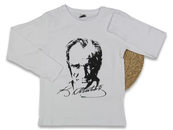 Çocuk  Atatürk Baskılı Uzun Kol Tişört BGL-ST03984 - Resim 5
