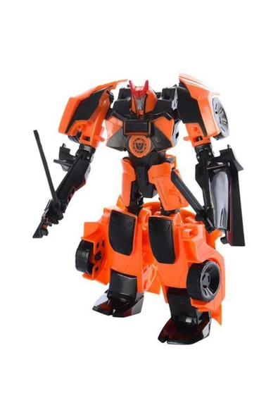 Metal Gövdeli Dönüşebilen Turuncu Robot 8008 - 4