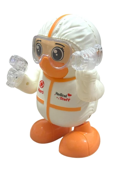 Robot Pilli Işıklı Sesli Müzikli Medical Dancing Robot 18 CM - 4
