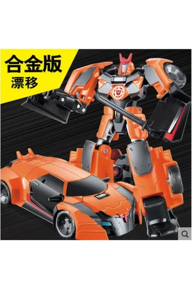 Metal Gövdeli Dönüşebilen Turuncu Robot 8008 - 2