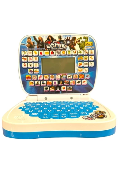 Oyuncak Laptop Aveengers HULK Bilgisayar Türkçe-İngilizce 100 Fonksiyonlu Eğitici Oyuncak - 5