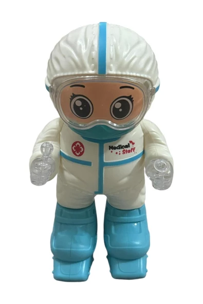 Robot Pilli Işıklı Sesli Müzikli Patenli Kayan Medical Robot Oyuncak 18 CM - 2