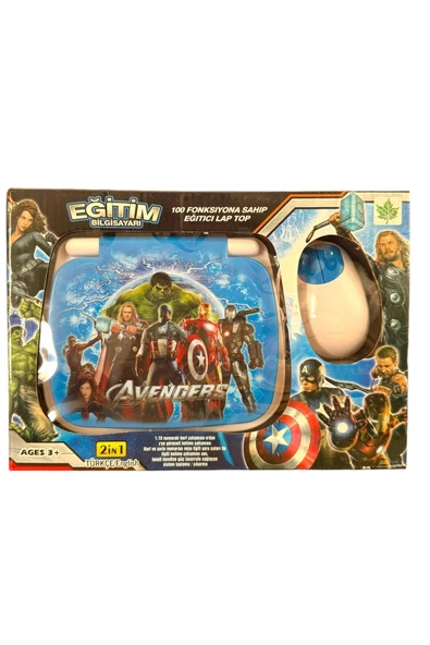 Oyuncak Laptop Aveengers HULK Bilgisayar Türkçe-İngilizce 100 Fonksiyonlu Eğitici Oyuncak - 2