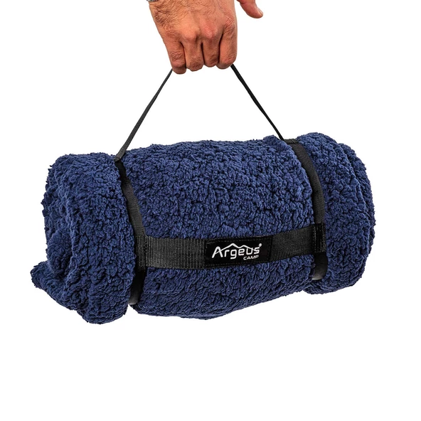 Peluş Polar Televizyon Battaniyesi - Lacivert - TV Battaniye - Acil Durum Battaniyesi - 200*180cm