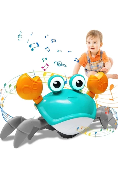 Emeklemeye Yardımcı Sensörlü Yengeç Şarjlı Oyuncak Mega YENGEÇ - 3