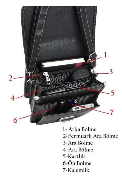 Taba Vintage Tarz Erkek Suni Deri Omuz ve El Çantası - 8