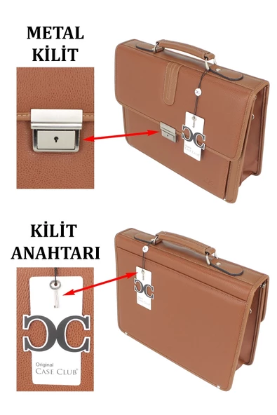 Taba Klasik Evrak Model Erkek 15.6 inç Laptop Çantası - 7