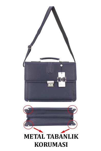 Lacivert Klasik Evrak Model Erkek 15.6 inç Laptop Çantası - 3