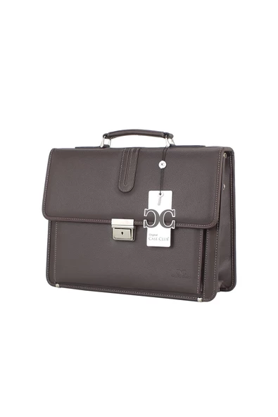 Kahverengi Klasik Evrak Model Erkek 15.6 inç Laptop Çantası - 4