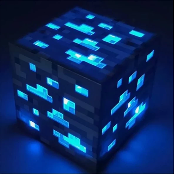 Minecraft Maden Rgb Led Lamba Şarjlı Bluetooth Bağlantı - 2