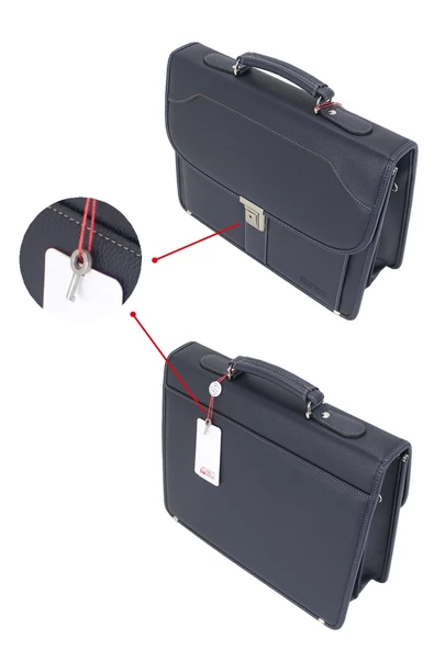 Lacivert Erkek Evrak Çantası Omuz Askılı 15.6 inç - 5