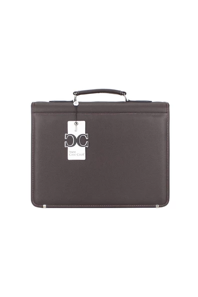 Kahverengi Klasik Evrak Model Erkek 15.6 inç Laptop Çantası - 6