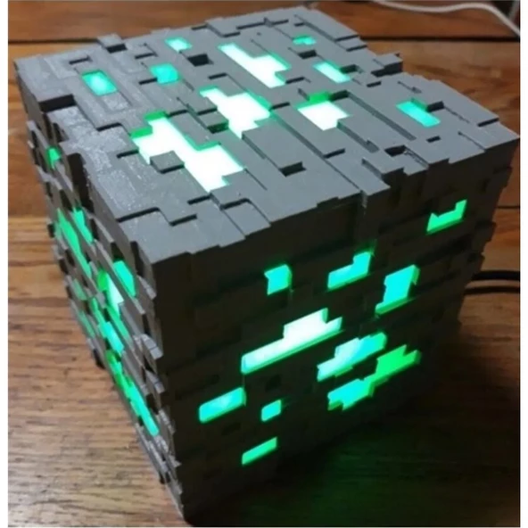 Minecraft Maden Rgb Led Lamba Şarjlı Bluetooth Bağlantı - 4