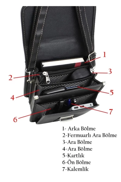 Kahverengi Vintage Tarz Erkek Suni Deri Omuz ve El Çantası - 6