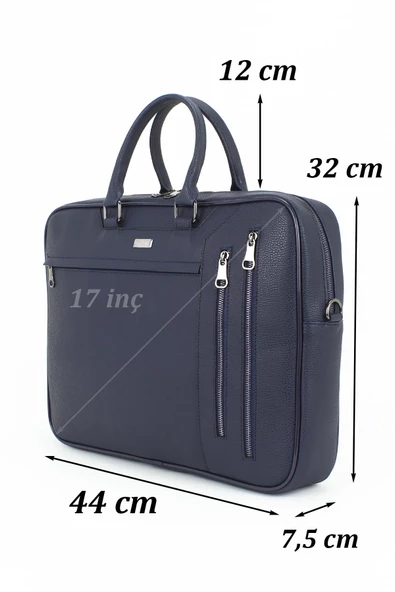 Lacivert Unisex 17,3 inç Evrak-Laptop Çantası - 2
