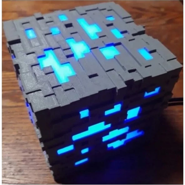 Minecraft Maden Rgb Led Lamba Şarjlı Bluetooth Bağlantı - 5