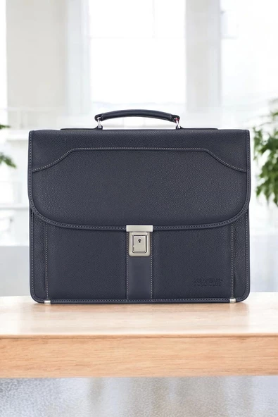 Lacivert Erkek Evrak Çantası Omuz Askılı 15.6 inç
