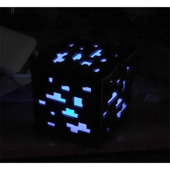 Minecraft Maden Rgb Led Lamba Şarjlı Bluetooth Bağlantı