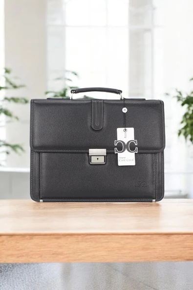 Siyah Klasik Evrak Model Erkek 15.6 inç Laptop Çantası