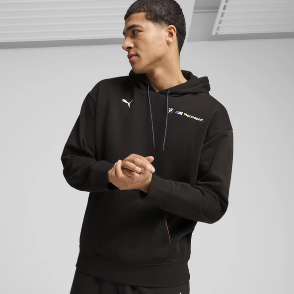 Puma 627498-01 BMW MMS ESS+ Hoodie Fleece Erkek Kapüşonlu Sweatshirt - 3