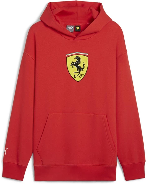 Puma 627054 Ferrari Race Big Shield Hdie Erkek Kapüşonlu Sweatshirt - 11
