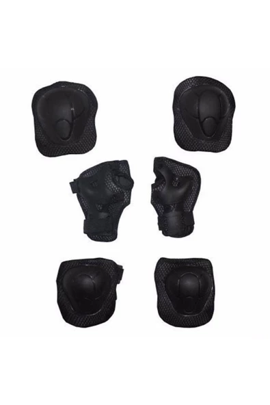 Çocuk Dizlik Dirsek El Koruyucu Set Güvenlik Aksesuarları Dizlik Dirseklik El Koruma 4-12 Yaş 29X19 - 2