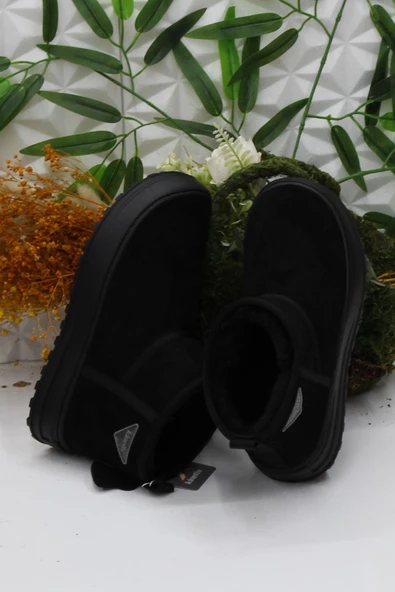 Kinetix Saro Siyah Rahat Orijinal Ürün İçi Suni Kürklü Kısa Kadın Bot - Resim 5