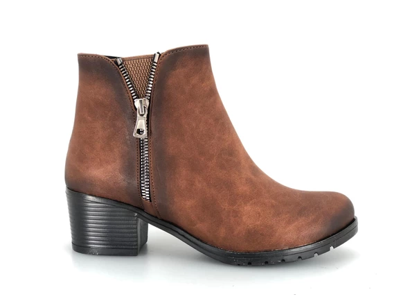 Mehtap Çift Fermuarlı Günlük Kadın Bot - Resim 4