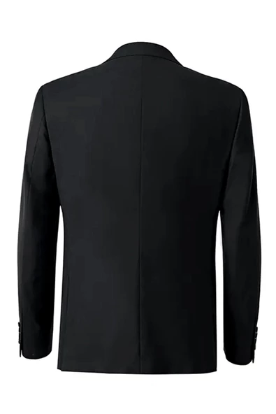 Erkek Siyah Çift Yırtmaçlı 4 Drop Takım Elbise BGL-ST03985 - Resim 3