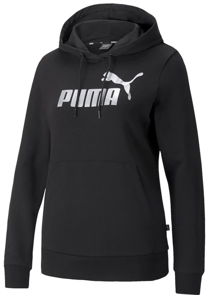 Puma 849096 ESS+ Metallic Logo Hoodie Kapüşonlu Kadın Sweatshirt