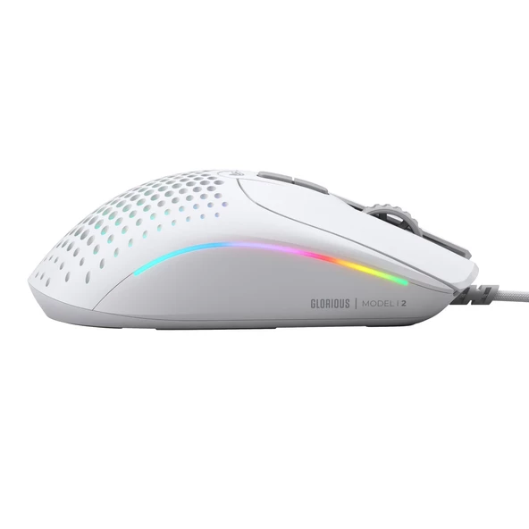 Glorious Model I 2 66 Gram 9 Düğmeli Kablolu Oyuncu Mouse Beyaz - 4