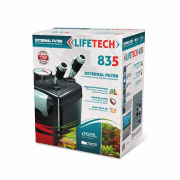 Lifetech 835 Akvaryum Dış Filtre Siyah Kova İçi Dolu 1000 L/H