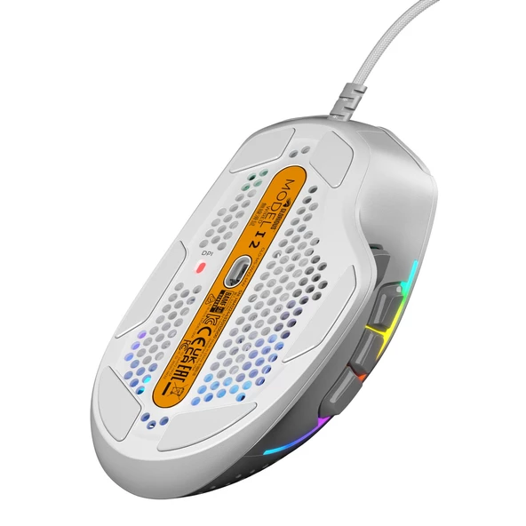 Glorious Model I 2 66 Gram 9 Düğmeli Kablolu Oyuncu Mouse Beyaz - 8