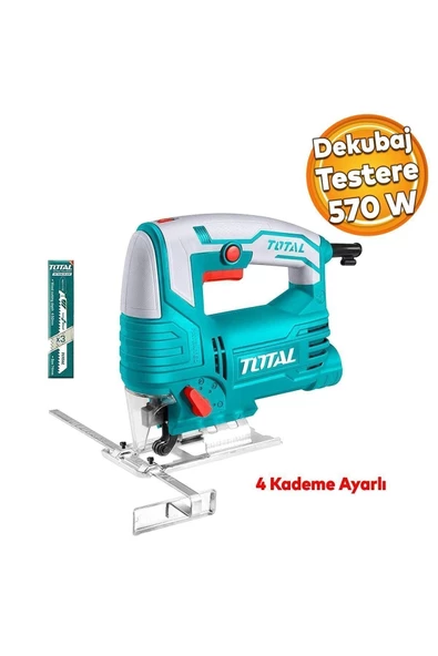 Dekupaj Testere Makinesi Hobi Total 570 W 4 Kademeli Kömürlü 800 3000 Rpm Devir Ayarlı Testere