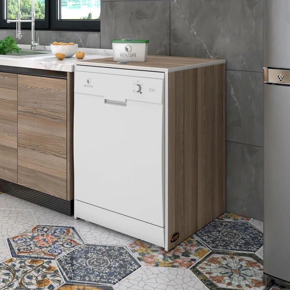 Kenzlife bulaşık&çamaşır&kurutma makinesi dolabı berfu crd 90*70*60 banyo ofis